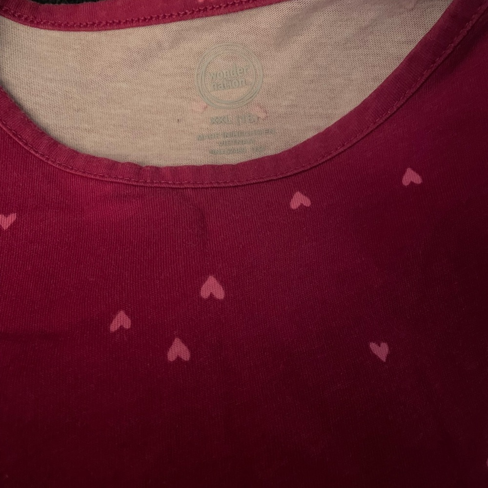 Wonder Nation Pink Heart Patterned Tee